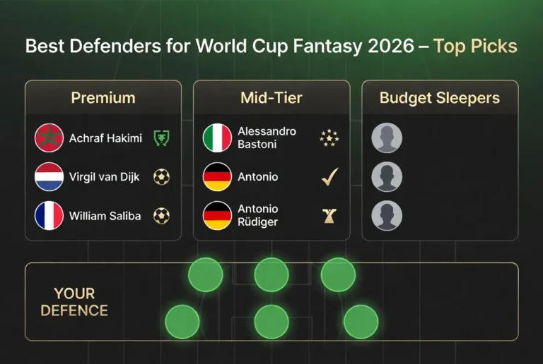 best defenders for World Cup Fantasy 2026