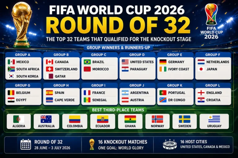 round of 32 teams